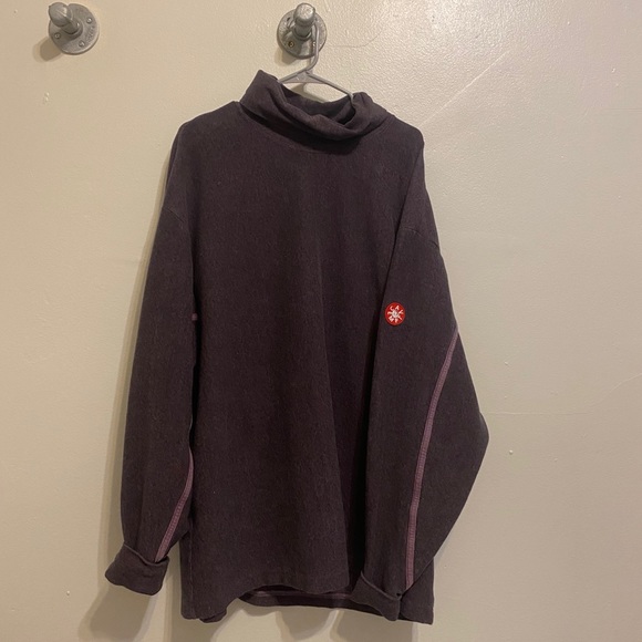 CAV EMPT UNBALANCE STRIPE RIB PULLOVERPURPLE